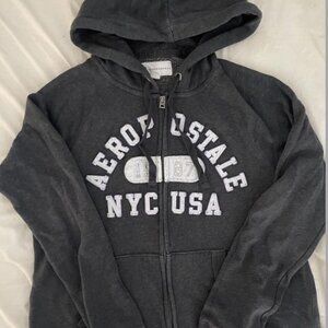 Grey Aeropostale Zip Up Hoodie